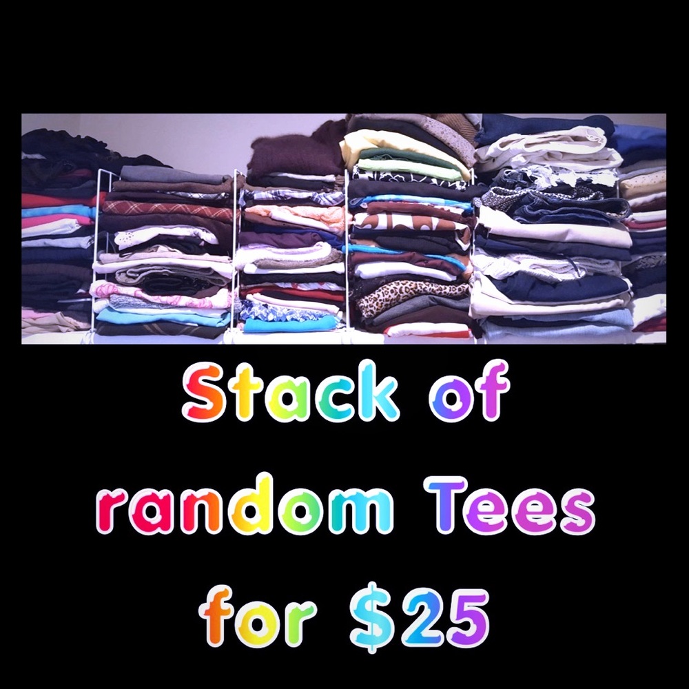 10 random tees in sizes mostly men’s medium and